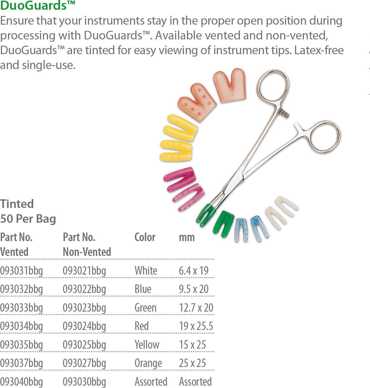 Duo Guard Instrumentenspitzenschutz weiß getönt, belüftet
