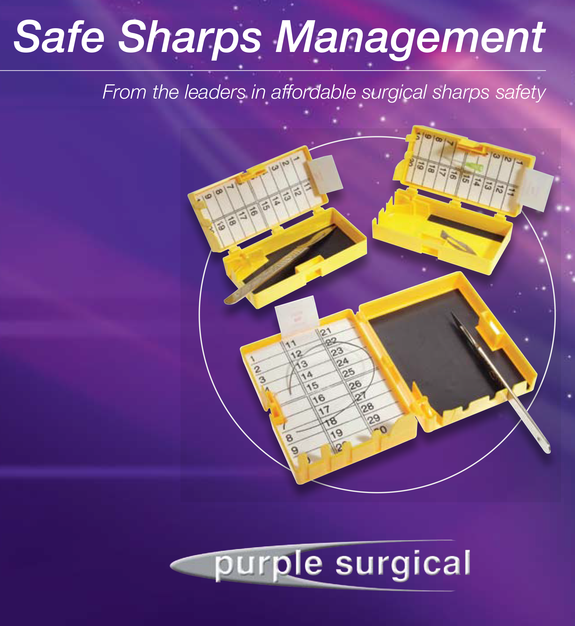 Nadel und Klingensammler, Magnet/Schaumstoff, 40 Zählfelder w/BR