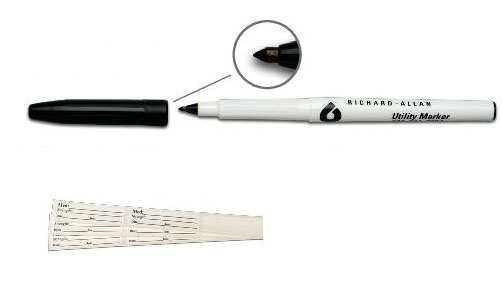 Allzweck Marker, Feiner Tip, 9 Label