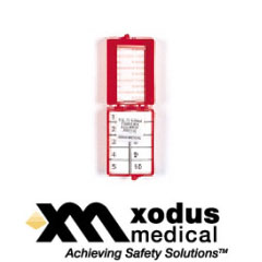 Nadel und Klingensammler, Schaumstoff / Haftstreifen, 10 Zählfelder