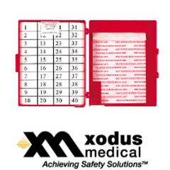 Nadel und Klingensammler, Schaumstoff / Haftstreifen, 40 - 80 Zählfelder, mit Klingenentferner